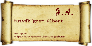 Hutvágner Albert névjegykártya