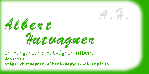 albert hutvagner business card
